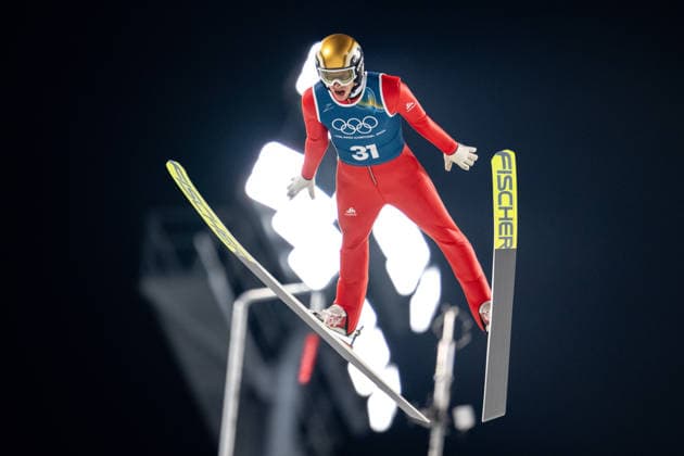 OLYMPICS - Winter Olympic Games, Olympische Spiele, Olympia, OS Milano Cortina 2026 VAL DI FIEMME,ITALY,05.FEB.26 - OLYMPICS, Ski jumping, Skispringen, Ski, nordisch - Winter Olympic Games Milano Cortina 2026, preview, normal hill, training, men. Image shows Gregor Deschwanden (SUI).  GEPAxpictures xOliverxLerch