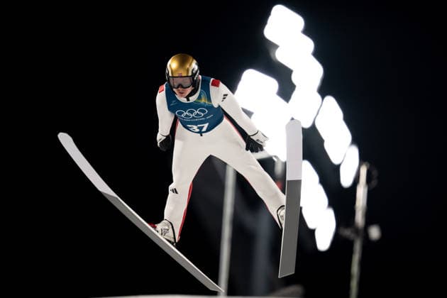 OLYMPICS - Winter Olympic Games, Olympische Spiele, Olympia, OS Milano Cortina 2026 VAL DI FIEMME,ITALY,05.FEB.26 - OLYMPICS, Ski jumping, Skispringen, Ski, nordisch - Winter Olympic Games Milano Cortina 2026, preview, normal hill, training, men. Image shows Marius Lindvik (NOR).  GEPAxpictures xOliverxLerch