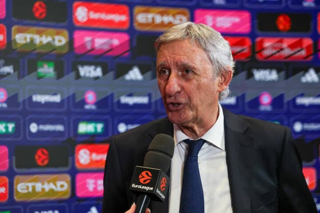 Svetislav Pesic (FC Bayern Basketball, Chef-Trainer) beim Interview nach dem Spiel, GER, FC Bayern Basketball vs. AS Monaco, Basketball, Euroleague, 27. Spieltag, Saison 2025 2026, 05.02.2026, GER, FC Bayern Basketball vs. AS Monaco, Basketball, Euroleague, 27. Spieltag, Saison 2025 2026, 05.02.2026 Muenchen Copyright: xEibner-Pressefoto JennixMaulx EP_JML