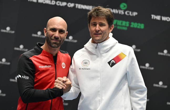 2026 Davis Cup Qualifiers , Düsseldorf Germany Germany vs. Peru Official Draw Peru Team Captain Luis Horna (PER) and German Team Captain Michael Kohlmann (GER)