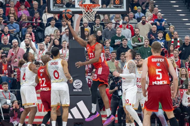 David McCormack 33 (FC Bayern Basketball) wirft einen Korb, FC Bayern Basketball vs. AS Monaco Basket, EuroLeague 27. Spieltag, 05.02.2026 Muenchen Bayern Deutschland