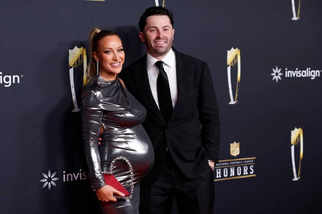 RECORD DATE NOT STATED Emily Wilkinson and Baker Mayfield arrive on the red carpet at the 2026 NFL, American Football Herren, USA Honors presented by Invisalign in the days leading up to Super Bowl LX in San Francisco on Thursday, February 5, 2026. The New England Patriots will play the Seattle Seahawks in Super Bowl LX at Levi s Stadium in Santa Clara on Sunday, February 8, 2026.  SBP20260205381 JOHNxANGELILLO