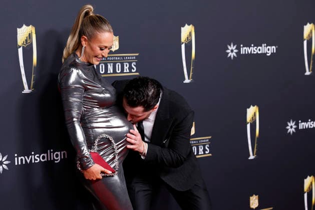 RECORD DATE NOT STATED Emily Wilkinson and Baker Mayfield arrive on the red carpet at the 2026 NFL, American Football Herren, USA Honors presented by Invisalign in the days leading up to Super Bowl LX in San Francisco on Thursday, February 5, 2026. The New England Patriots will play the Seattle Seahawks in Super Bowl LX at Levi s Stadium in Santa Clara on Sunday, February 8, 2026.  SBP20260205380 JOHNxANGELILLO