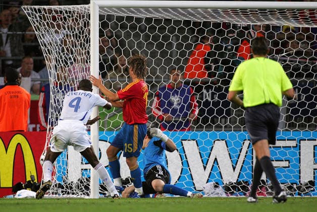Spain V France, FIFA World Cup, WM, Weltmeisterschaft, Fussball Finals 2006 Round Of 16 Patrick Veiria of France scores goal during the FIFA World Cup Finals 2006 Round Of 16 match between Spain and France at Niedersachsenstadion on June 27, 2006 in Hanover, Germany. Hanover Niedersachsenstadion Germany Germany Copyright: xAllstarxPicturexLibraryxLtdx