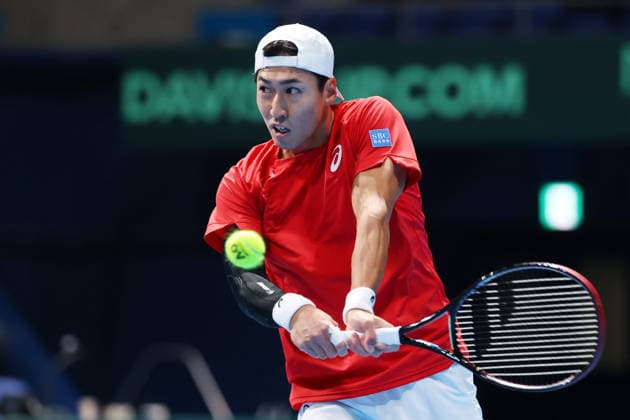 Yosuke Watanuki (JPN), FEBRUARY 6, 2026 - Tennis : 2026 Davis Cup Final Qualifier Round 1 between Japan - Austria at Ariake Colosseum, Tokyo, Japan. Noxthirdxpartyxsales  aflo_318651690
