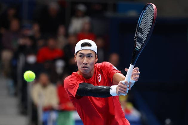 Yosuke Watanuki (JPN), FEBRUARY 6, 2026 - Tennis : 2026 Davis Cup Final Qualifier Round 1 between Japan - Austria at Ariake Colosseum, Tokyo, Japan. Noxthirdxpartyxsales  aflo_318651709