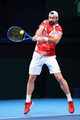 Jurij Rodionov (AUT), FEBRUARY 6, 2026 - Tennis : 2026 Davis Cup Final Qualifier Round 1 between Japan - Austria at Ariake Colosseum, Tokyo, Japan. Noxthirdxpartyxsales  aflo_318656353