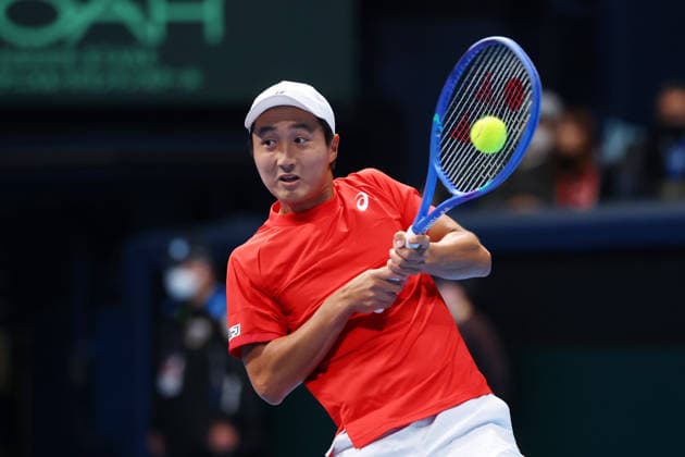 Shintaro Mochizuki (JPN), FEBRUARY 6, 2026 - Tennis : 2026 Davis Cup Final Qualifier Round 1 between Japan - Austria at Ariake Colosseum, Tokyo, Japan. Noxthirdxpartyxsales  aflo_318656860