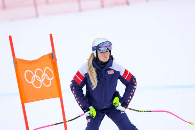 OLYMPICS - Winter Olympic Games, Olympische Spiele, Olympia, OS Milano Cortina 2026 CORTINA D AMPEZZO,ITALY,06.FEB.26 - OLYMPICS, ALPINE SKIING - Winter Olympic Games Milano Cortina 2026, preview, downhill training, women. Image shows Lindsey Vonn (USA).  GEPAxpictures xMaticxKlansek