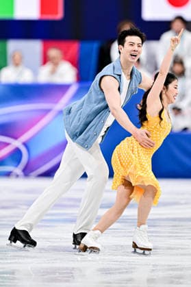 Shiyue WANG & Xinyu LIU (CHN), during Team Event - Ice Dance Rhythm Dance, at the Olympic Winter games, Winterspiele,Spiele, Summer games Milano Cortina 2026, at Milano Ice Skating Arena, on February 6, 2026 in Milan, Italy. Noxthirdxpartyxsales  aflo_318665691