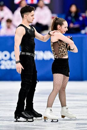 Sofiia DOVHAL & Wiktor KULESZA (POL), during Team Event - Ice Dance Rhythm Dance, at the Olympic Winter games, Winterspiele,Spiele, Summer games Milano Cortina 2026, at Milano Ice Skating Arena, on February 6, 2026 in Milan, Italy. Noxthirdxpartyxsales  aflo_318666346