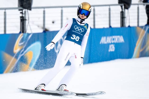 OLYMPICS - Winter Olympic Games, Olympische Spiele, Olympia, OS Milano Cortina 2026 VAL DI FIEMME,ITALY,06.FEB.26 - OLYMPICS, Ski jumping, Skispringen, Ski, nordisch - Winter Olympic Games Milano Cortina 2026, preview, normal hill, training, women. Image shows Julia Muehlbacher (AUT).  GEPAxpictures xOliverxLerch