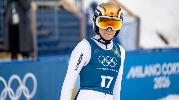 OLYMPICS - Winter Olympic Games, Olympische Spiele, Olympia, OS Milano Cortina 2026 VAL DI FIEMME,ITALY,06.FEB.26 - OLYMPICS, Ski jumping, Skispringen, Ski, nordisch - Winter Olympic Games Milano Cortina 2026, preview, normal hill, training, women. Image shows Nicole Maurer (CAN).  GEPAxpictures xOliverxLerch