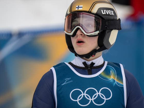 OLYMPICS - Winter Olympic Games, Olympische Spiele, Olympia, OS Milano Cortina 2026 VAL DI FIEMME,ITALY,06.FEB.26 - OLYMPICS, Ski jumping, Skispringen, Ski, nordisch - Winter Olympic Games Milano Cortina 2026, preview, normal hill, training, women. Image shows Sofia Mattila (FIN).  GEPAxpictures xOliverxLerch