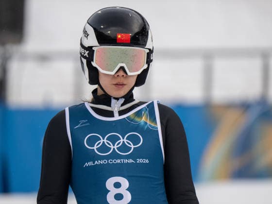 OLYMPICS - Winter Olympic Games, Olympische Spiele, Olympia, OS Milano Cortina 2026 VAL DI FIEMME,ITALY,06.FEB.26 - OLYMPICS, Ski jumping, Skispringen, Ski, nordisch - Winter Olympic Games Milano Cortina 2026, preview, normal hill, training, women. Image shows Yangning Weng (CHN).  GEPAxpictures xOliverxLerch