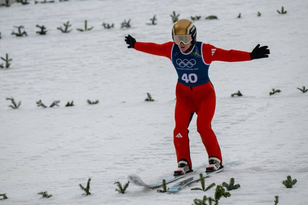 OLYMPICS - Winter Olympic Games, Olympische Spiele, Olympia, OS Milano Cortina 2026 VAL DI FIEMME,ITALY,06.FEB.26 - OLYMPICS, Ski jumping, Skispringen, Ski, nordisch - Winter Olympic Games Milano Cortina 2026, preview, normal hill, training, women. Image shows Heidi Dyhre Traaserud (NOR).  GEPAxpictures xOliverxLerch