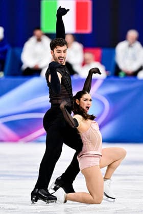 Laurance FOURNIER BEAUDRY & Guillaume CIZERON (FRA), during Team Event - Ice Dance Rhythm Dance, at the Olympic Winter games, Winterspiele,Spiele, Summer games Milano Cortina 2026, at Milano Ice Skating Arena, on February 6, 2026 in Milan, Italy. Noxthirdxpartyxsales  aflo_318667283