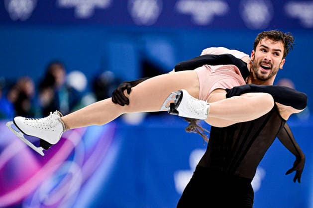 Laurance FOURNIER BEAUDRY & Guillaume CIZERON (FRA), during Team Event - Ice Dance Rhythm Dance, at the Olympic Winter games, Winterspiele,Spiele, Summer games Milano Cortina 2026, at Milano Ice Skating Arena, on February 6, 2026 in Milan, Italy. Noxthirdxpartyxsales  aflo_318667289