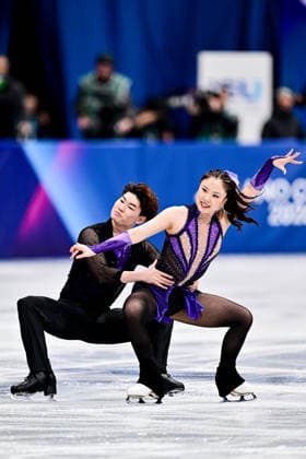 Utana YOSHIDA & Masaya MORITA (JPN), during Team Event - Ice Dance Rhythm Dance, at the Olympic Winter games, Winterspiele,Spiele, Summer games Milano Cortina 2026, at Milano Ice Skating Arena, on February 6, 2026 in Milan, Italy. Noxthirdxpartyxsales  aflo_318669219