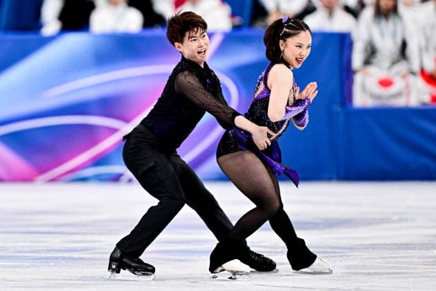 Utana YOSHIDA & Masaya MORITA (JPN), during Team Event - Ice Dance Rhythm Dance, at the Olympic Winter games, Winterspiele,Spiele, Summer games Milano Cortina 2026, at Milano Ice Skating Arena, on February 6, 2026 in Milan, Italy. Noxthirdxpartyxsales  aflo_318669221