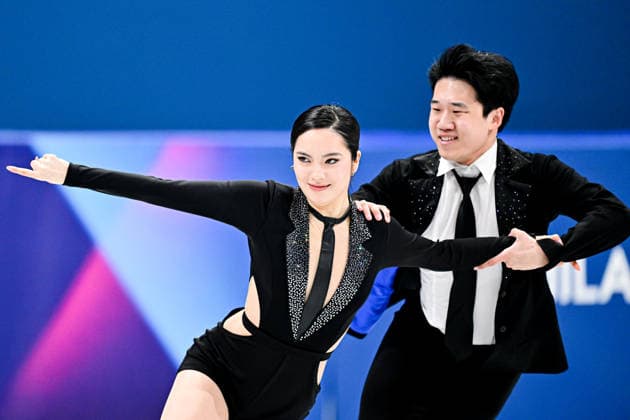 Hannah LIM & Ye QUAN (KOR), during Team Event - Ice Dance Rhythm Dance, at the Olympic Winter games, Winterspiele,Spiele, Summer games Milano Cortina 2026, at Milano Ice Skating Arena, on February 6, 2026 in Milan, Italy. Noxthirdxpartyxsales  aflo_318669513