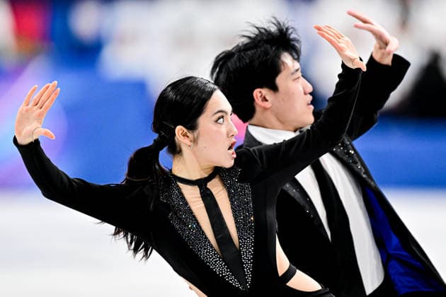 Hannah LIM & Ye QUAN (KOR), during Team Event - Ice Dance Rhythm Dance, at the Olympic Winter games, Winterspiele,Spiele, Summer games Milano Cortina 2026, at Milano Ice Skating Arena, on February 6, 2026 in Milan, Italy. Noxthirdxpartyxsales  aflo_318669525
