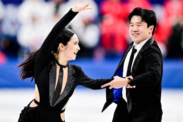 Hannah LIM & Ye QUAN (KOR), during Team Event - Ice Dance Rhythm Dance, at the Olympic Winter games, Winterspiele,Spiele, Summer games Milano Cortina 2026, at Milano Ice Skating Arena, on February 6, 2026 in Milan, Italy. Noxthirdxpartyxsales  aflo_318669539