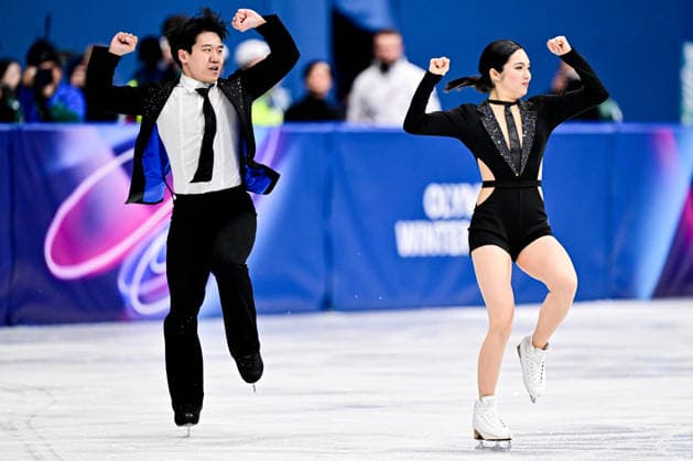 Hannah LIM & Ye QUAN (KOR), during Team Event - Ice Dance Rhythm Dance, at the Olympic Winter games, Winterspiele,Spiele, Summer games Milano Cortina 2026, at Milano Ice Skating Arena, on February 6, 2026 in Milan, Italy. Noxthirdxpartyxsales  aflo_318669575