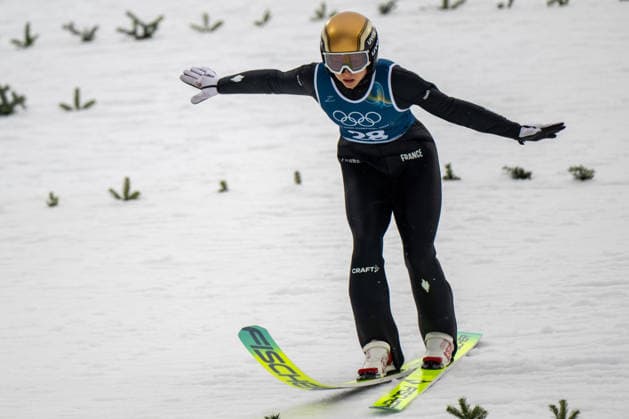 OLYMPICS - Winter Olympic Games, Olympische Spiele, Olympia, OS Milano Cortina 2026 VAL DI FIEMME,ITALY,06.FEB.26 - OLYMPICS, Ski jumping, Skispringen, Ski, nordisch - Winter Olympic Games Milano Cortina 2026, preview, normal hill, training, women. Image shows Josephine Pagnier (FRA).  GEPAxpictures xOliverxLerch