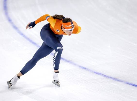 MILAN - Suzanne Schulting during a training session at the Milan Speed skating, Eisschnelllauf Stadium. The speed skaters are preparing for their participation in the Winter Olympics. SEM VAN DER WAL ANP xVIxANPxSportx xxANPxIVx 549796823 originalFilename: 549796823.jpg
