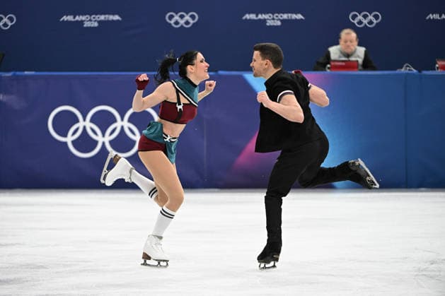 GUIGNARD Charlene FABBRI Marco (ITA) during Figure skating, Eiskunstlauf - TEAM competition Dance - Rhythmic Dance, Olympic Winter games, Winterspiele,Spiele, Summer games Milano-Cortina 2026 in Milano, Italy, February 06 2026  Copyright: xFilippoxTomasi IPAxSportx xipa-agency.netx xx IPA_71026119 IPA_Agency_IPA71026119