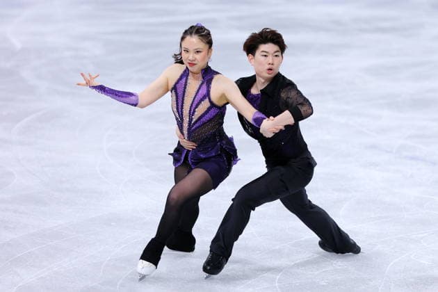 Utana Yoshida & Masaya Morita (JPN), FEBRUARY 6, 2026 - Figure skating, Eiskunstlauf : Team Ice Dance Rhythm Dance during the Milano Cortina 2026 Olympic Winter games, Winterspiele,Spiele, Summer games at Milano Ice Skating Arena in Milan, Italy. Noxthirdxpartyxsales  aflo_318673377