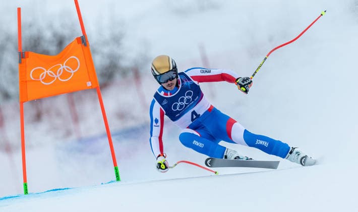 OLYMPICS - Winter Olympic Games, Olympische Spiele, Olympia, OS Milano Cortina 2026 BORMIO,ITALY,06.FEB.26 - OLYMPICS, ALPINE SKIING - Winter Olympic Games Milano Cortina 2026, preview, downhill training, men. Image shows Nils Alphand (FRA).  GEPAxpictures xHaraldxSteiner