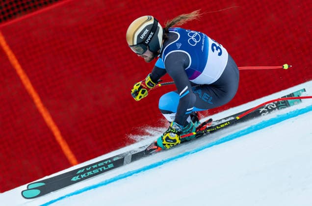 OLYMPICS - Winter Olympic Games, Olympische Spiele, Olympia, OS Milano Cortina 2026 BORMIO,ITALY,06.FEB.26 - OLYMPICS, ALPINE SKIING - Winter Olympic Games Milano Cortina 2026, preview, downhill training, men. Image shows Barnabas SzöllÅ‘s (ISR).  GEPAxpictures xHaraldxSteiner