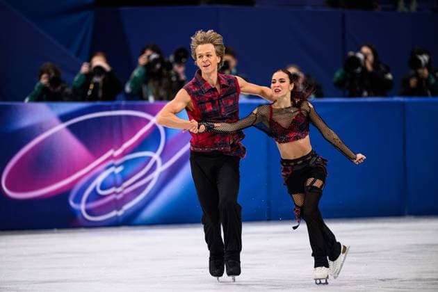 MILANO, ITALY - 6 FEBRUARY, 2026: GEO, DAVIS Diana, SMOLKIN Gleb - Olympics, Figure skating, Eiskunstlauf Team Event Ice Dance - Rhythm Dance  Copyright: xVITALIIxKLIUIEVx