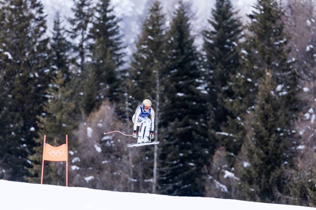 CORTINA, ITALY - FEBRUARY 6: Emma Aicher (Germany) during the Women™s Downhill Training at the Milano Cortina 2026 Olympics at Tofane Alpine Skiing Centre on day 1 of the Milano Cortina 2026 Olympics on February 6, 2026 in Cortina, Italy. Editorial use only. Venezia Italy Copyright: xSteffiexWunderlx