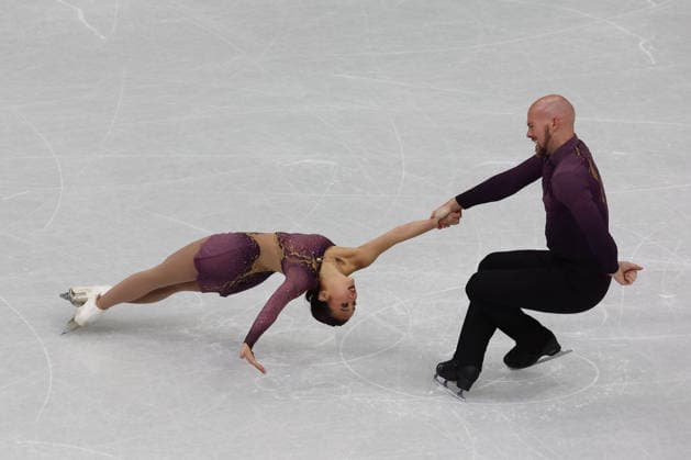February 6, 2026, Milan, Lombardy, Italy: Ellie Kam (6-1) of Team United States and Danny O Shea (6-2) of Team United States compete in pairs short program during the Milano Cortina 2026 Olympic Winter games, Winterspiele,Spiele, Summer games at Milano Ice Skating Arena. Milan Italy - ZUMAm117 20260206_oly_m117_015 Copyright: xDavidxMcIntyrex