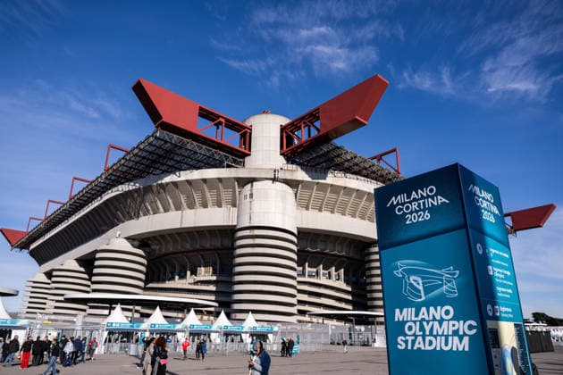 260206 Exterior view of San Siro ahead of the Opening Ceremony of the 2026 Winter Olympics on February 6, 2026 in Milan. Photo: Emma Wallskog BILDBYRAN kod EW JM0781 bbeng Olympic Games, Olympische Spiele, Olympia, OS olympics winter olympics os ol olympiska spel vinter-os olympiske leker milano cortina 2026 milan cortina 2026 milano cortina 2026 olympic games milano cortina 2026 winter olympic games milano cortina-os milano cortina-ol vinter-ol opening ceremony invigning invigningsceremoni arena *** 260206 Exterior view of San Siro ahead of the Opening Ceremony of the 2026 Winter Olympics on February 6, 2026 in Milan Photo Emma Wallskog BILDBYRAN code EW JM0781 bbeng olympic games olympics winter olympics os ol olympiska spel vinter os olympiske leker milano cortina 2026 milan cortina 2026 milano cortina 2026 olympic games milano cortina 2026 winter olympic games milano cortina os milano cortina ol vinter ol opening ceremony invigning invigningsceremoni arena  Copyright: EMMAxWALLSKOG BB260206EW022