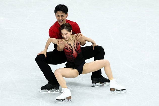 ITALY, MILAN - FEBRUARY 6, 2026: Pair skaters Riku Miura and Ryuichi Kihara of Japan perform their routine in the pair skating short programme of the team Figure skating, Eiskunstlauf event at Milano Ice Skating Arena as part of the 2026 Winter Olympic Games, Olympische Spiele, Olympia, OS Mikhail Tereshchenko TASS  88280194