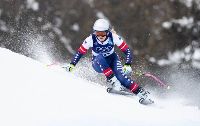 February 6, 2026, Cortina D ampezzo, Colorado, Italy: Lindsey Vonn of the United States on the first day of Womens Downhill Training at Tofane Alpine Skiing Centre for the Milano Cortina 2026 Winter Olympics. Cortina D ampezzo Italy - ZUMAsc5_ 20260206_oly_sc5_018 Copyright: xErichxSchlegelx
