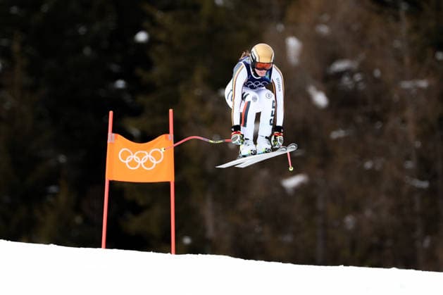 Olympische Winterspiele Milano Cortina 2026 Frauen Abfahrt 2. Offizielles Training am 06.02.2026 im Tofane Alpine Skiing Centre in Cortina d™Ampezzo Emma Aicher ( Deutschland ) *** Olympic Winter Games Milano Cortina 2026 Women Downhill 2 Official training on 06 02 2026 at the Tofane Alpine Skiing Center in Cortina d™Ampezzo Emma Aicher Germany xMSx