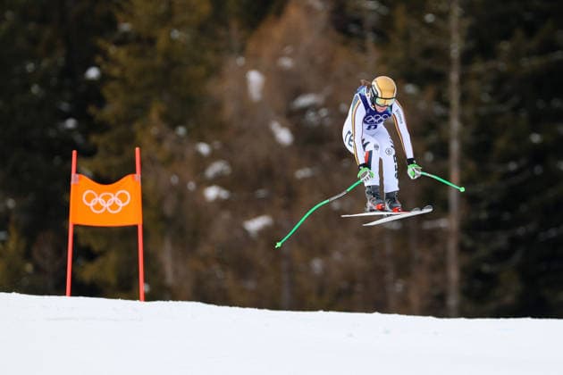 Olympische Winterspiele Milano Cortina 2026 Frauen Abfahrt 2. Offizielles Training am 06.02.2026 im Tofane Alpine Skiing Centre in Cortina d™Ampezzo Kira Weidle-Winkelmann ( Deutschland ) *** Olympic Winter Games Milano Cortina 2026 Women Downhill 2 Official training on 06 02 2026 at the Tofane Alpine Skiing Centre in Cortina d™Ampezzo Kira Weidle Winkelmann Germany xMSx