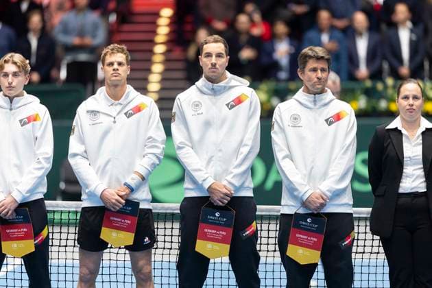 Davis Cup: Deutschland - Peru, 06.02.2026 Team Germany während des Davis Cup Davis Cup: Deutschland - Peru im CASTELLO am February 6, 2026 in Duesseldorf, Germany. Copyright: xBEAUTIFULxSPORTS KennyxBeelex