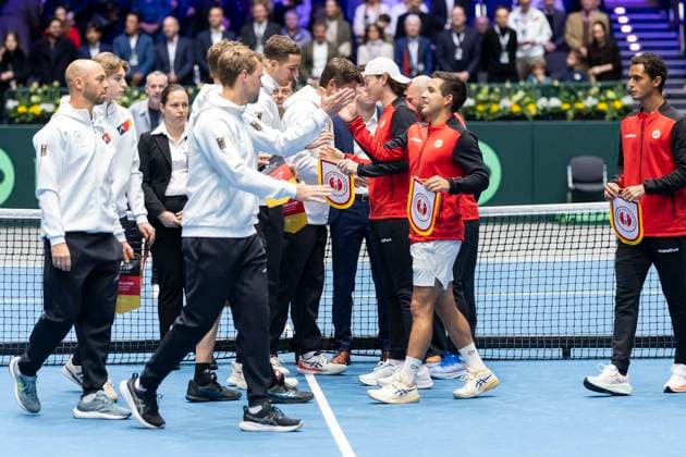 Davis Cup: Deutschland - Peru, 06.02.2026 Team Germany während des Davis Cup Davis Cup: Deutschland - Peru im CASTELLO am February 6, 2026 in Duesseldorf, Germany. Copyright: xBEAUTIFULxSPORTS KennyxBeelex