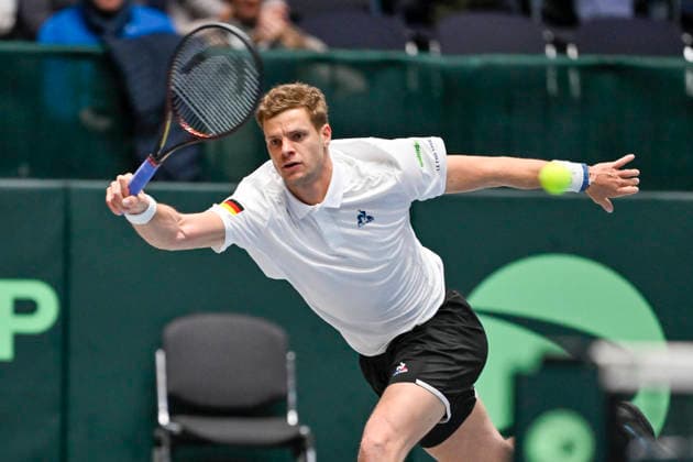 Yannick Hanfmann (GER) 06.02.2026 Tennis Davis Cup Qualifiers 2026 Deutschland vs Peru , Castello, Duesseldorf,