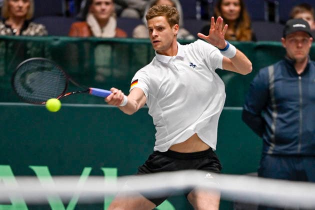 Yannick Hanfmann (GER) 06.02.2026 Tennis Davis Cup Qualifiers 2026 Deutschland vs Peru , Castello, Duesseldorf,