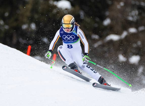 February 6, 2026, Cortina D ampezzo, Lombardy, Italy: Kirra Weidle-Winkelmann of Germany on the first day of Womens Downhill Training at Tofane Alpine Skiing Centre for the Milano Cortina 2026 Winter Olympics. Cortina D ampezzo Italy - ZUMAsc5_ 20260206_oly_sc5_027 Copyright: xErichxSchlegelx