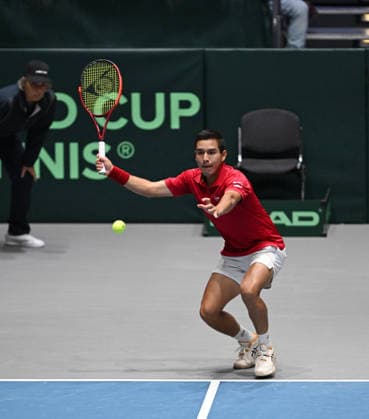 2026 Davis Cup Qualifiers , Düsseldorf Germany Germany vs. Peru Day1 Match1 Yannik Hanfmann (GER) vs. Gonzalo Bueno (PER)