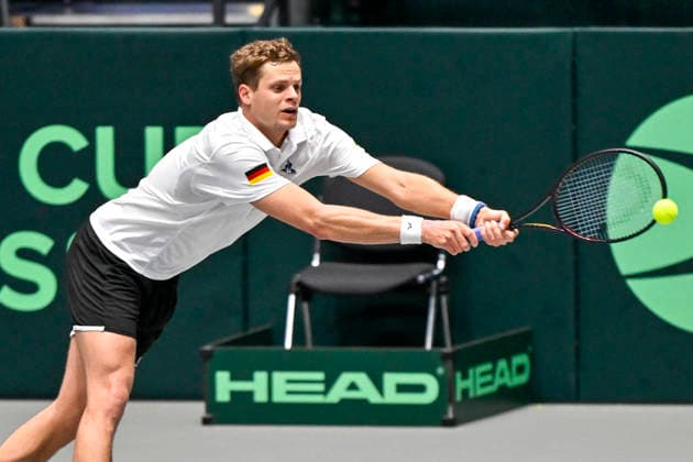 Yannick Hanfmann (GER) 06.02.2026 Tennis Davis Cup Qualifiers 2026 Deutschland vs Peru , Castello, Duesseldorf,