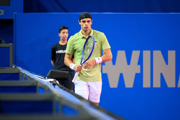 February 6, 2026, Perols, Montpellier, Occitanie, France: Arthur Gea of France during his match against Adrian Mannarino of France at Open Occitanie on February 6, 2026, at Sud de France Arena in Montpellier, France. Perols, Montpellier France - ZUMAc313 20260206_zsp_c313_007 Copyright: xFaresxChafaix